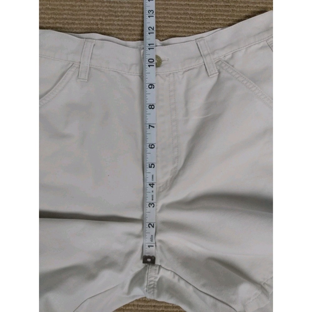 Columbia Womens Chino Shorts Beige Lined Flat Front 100% Cotton Size 6 - Picture 4 of 7
